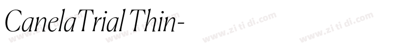 CanelaTrial Thin字体转换